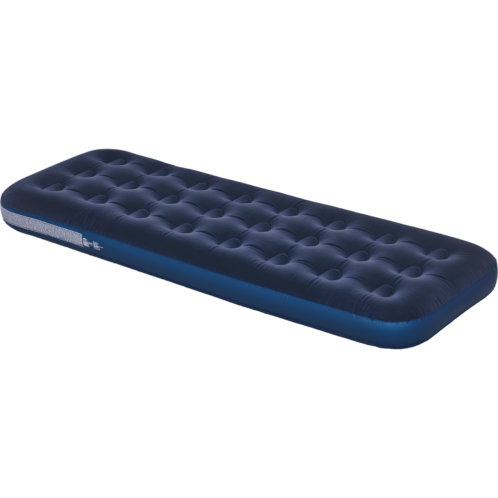 Outsunny Single Blue Portable Inflatable Camping Bed with Flocked Surface Image 1