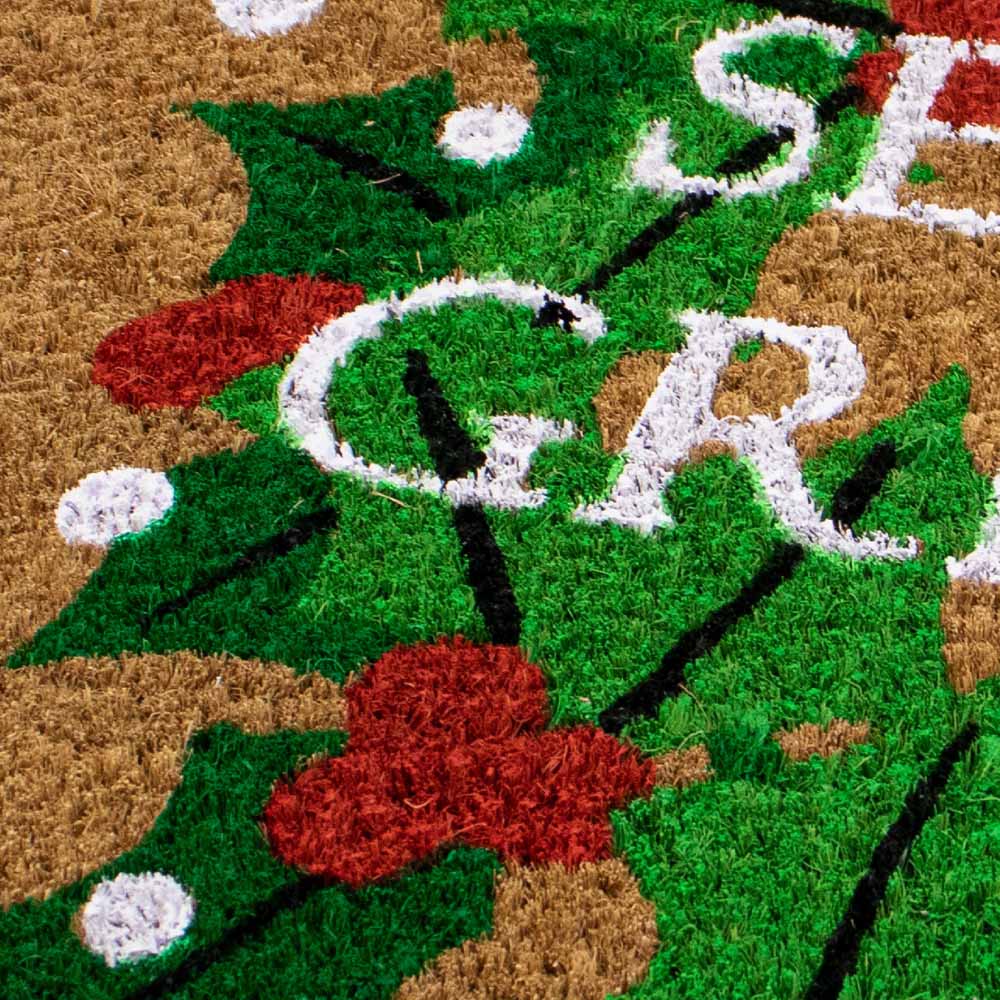 JVL Festive Christmas Seasons Greetings Latex Backed Coir Doormat 40 x 58cm Image 5