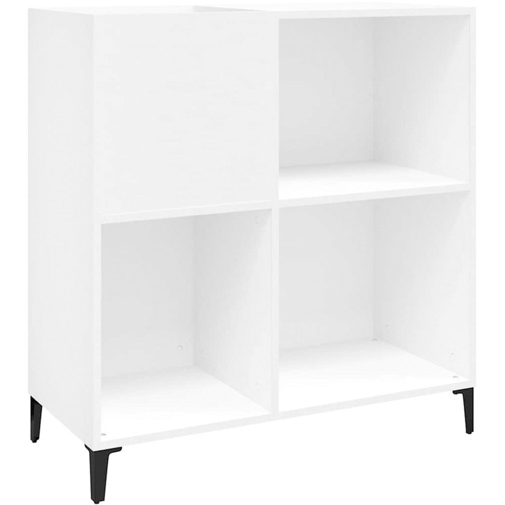 vidaXL 3 Shelf White Record Cabinet Image 2