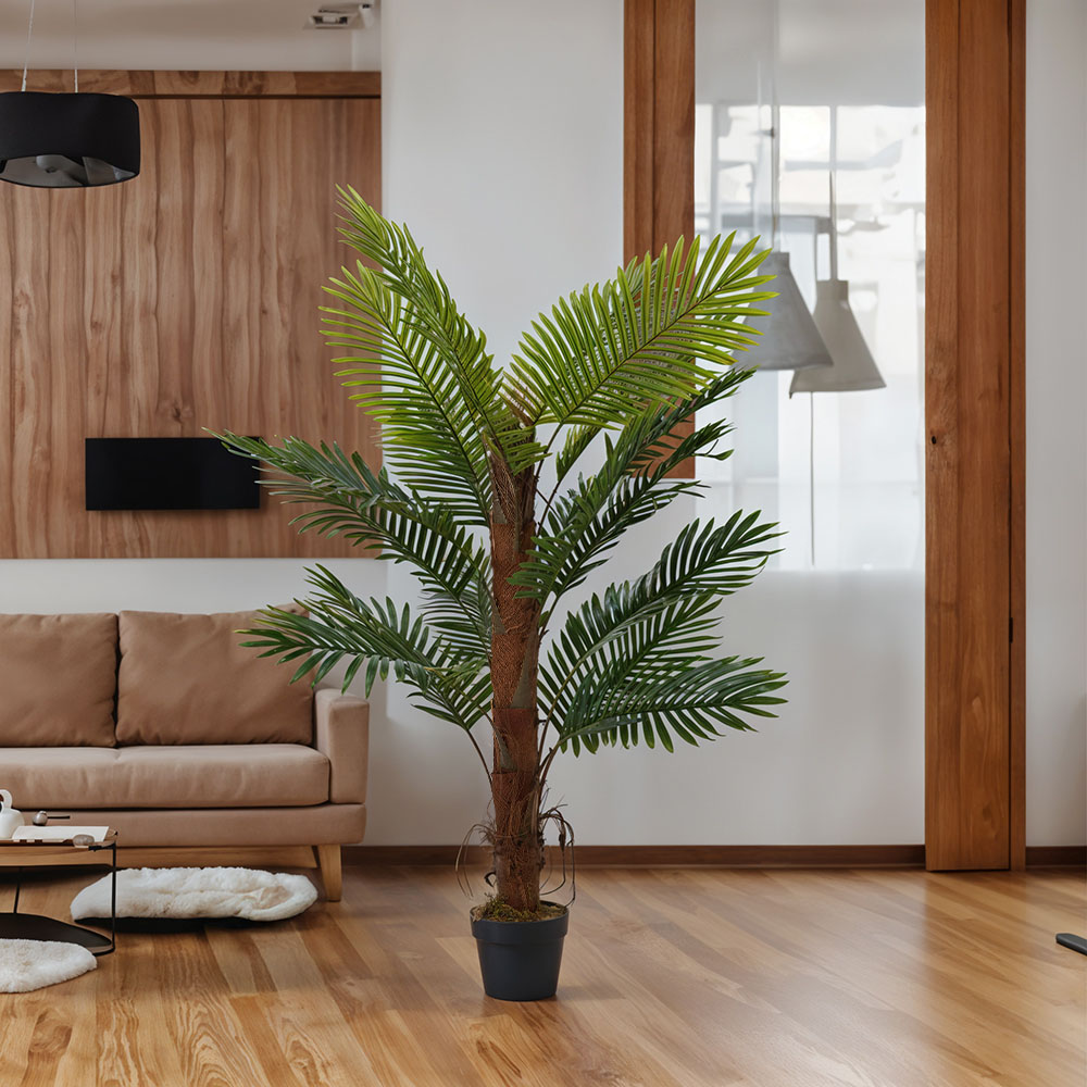 Living and Home Artificial Palm Potted Tree Decoration 120cm Image 2