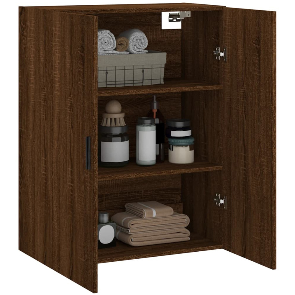 vidaXL 2 Door Brown Oak Wall Mounted Cabinet Image 5