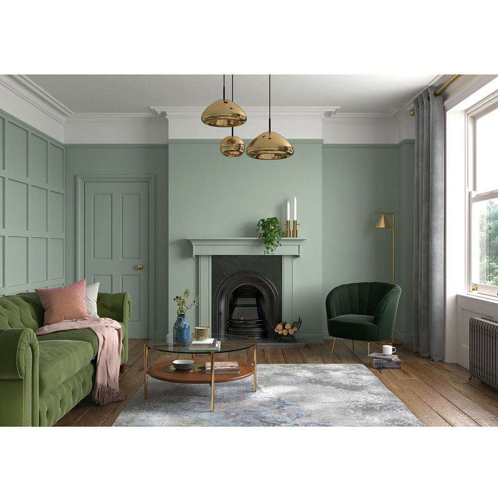 Dulux Heritage Walls and Ceilings Sage Green Velvet Matt Emulsion Paint 2.5L Image 4