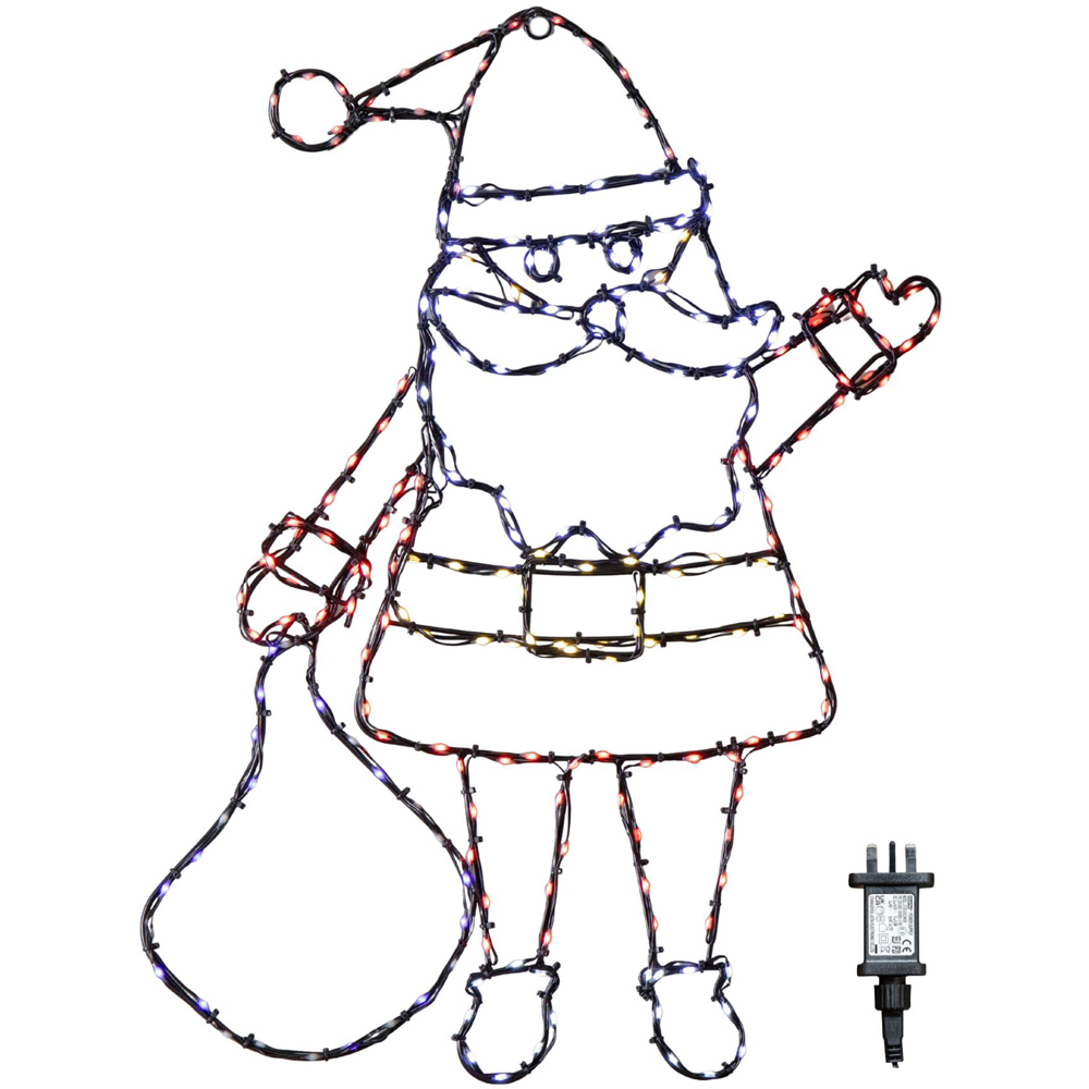 Samuel Alexander Multicolour LED FlexiBrights Light Up Christmas Santa Silhouette Decoration Image 2