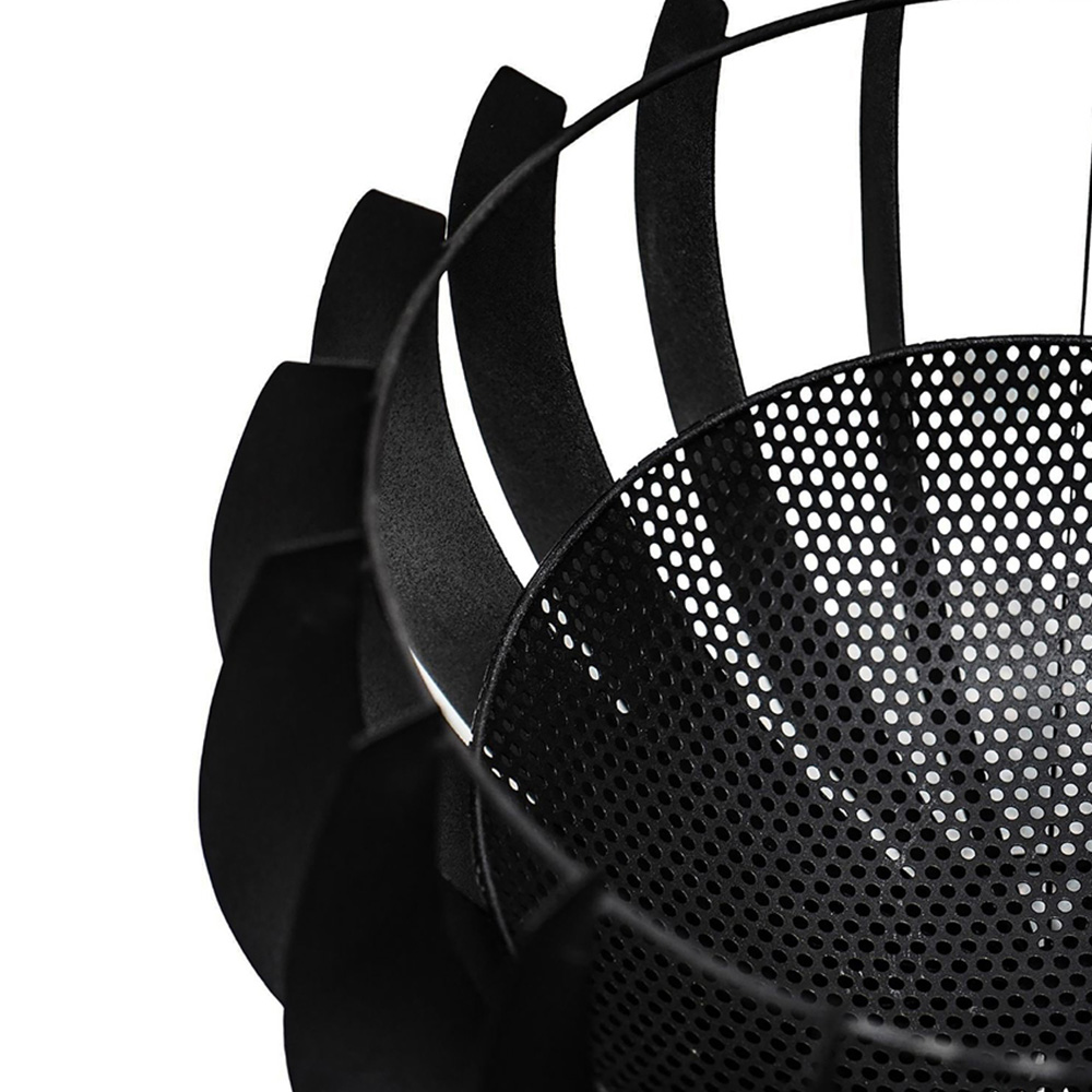 Ivyline Solis Matt Black Fire Pit 30 x 50cm Image 6