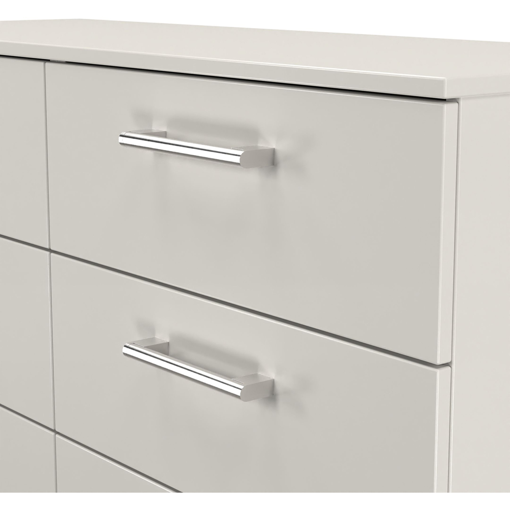 Crowndale Devon 6 Drawer Matt Grey Wide Chest of Drawers Ready Assembled Image 5