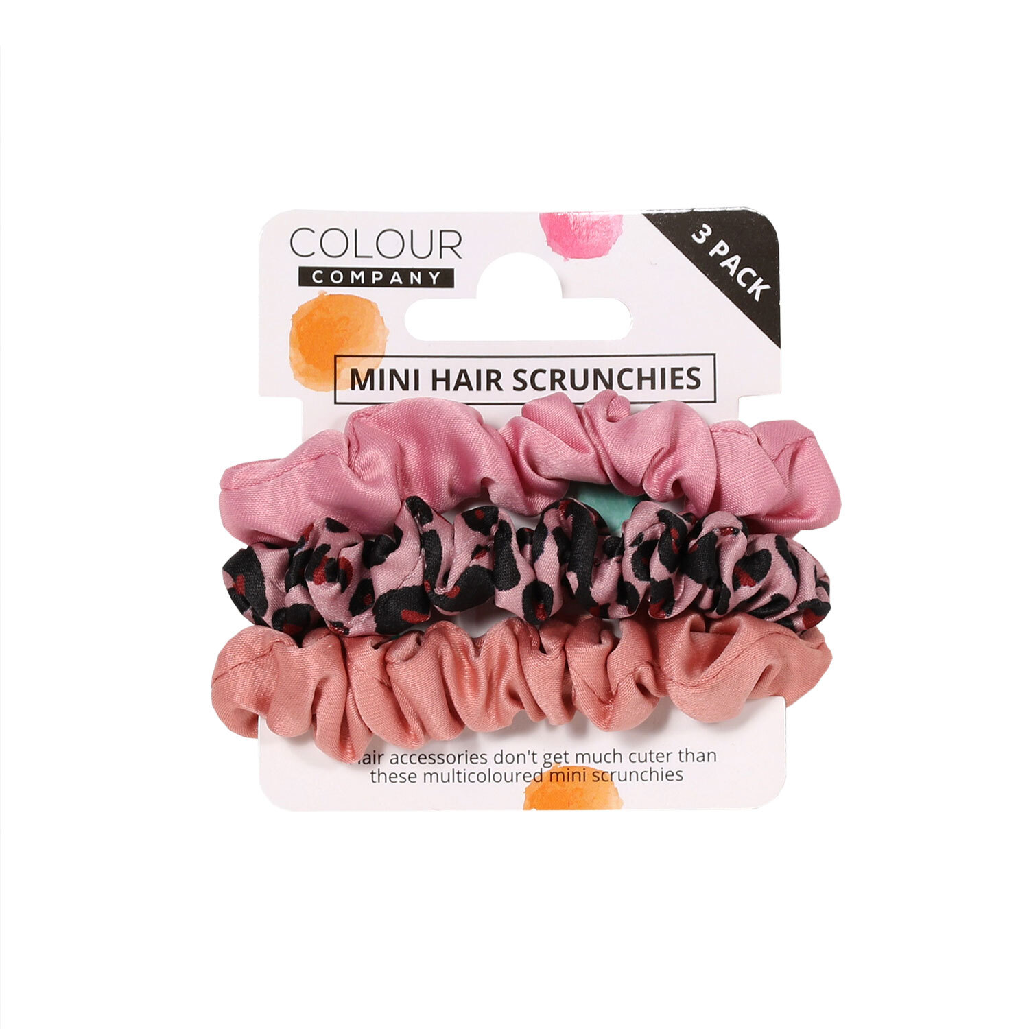 Colour Company Mini Hair Scrunchies - Pink Image
