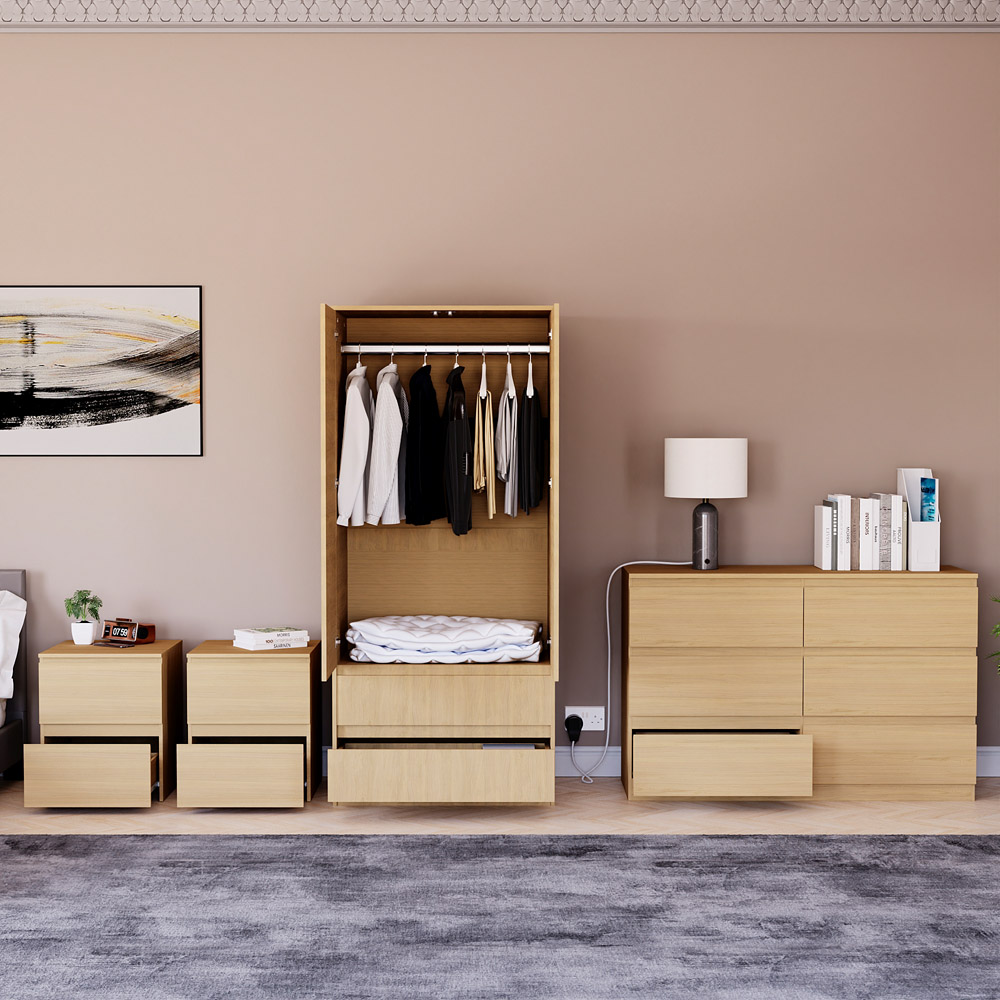 Denver Pine 4 Piece Bedroom Furniture Set Image 4