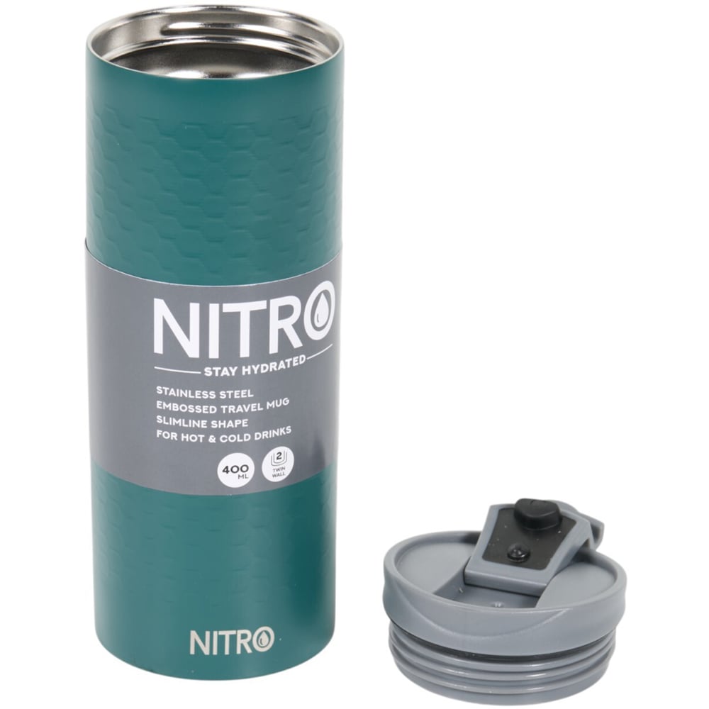 Nitro Embossed Stainless Steel Travel Mug Image 6