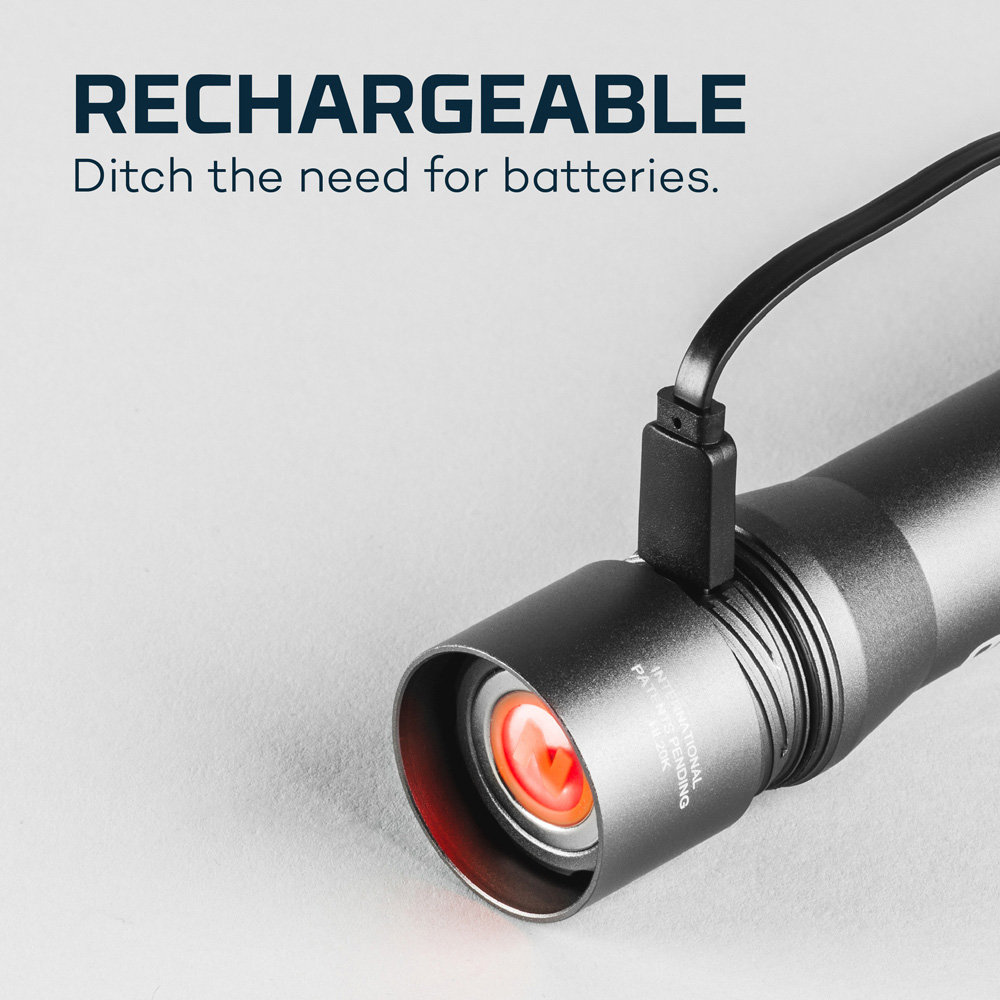 Nebo Davinci 1000 1000 Lumens Rechargeable LED Torch with 6x Zoom and Magnetic Base Image 4
