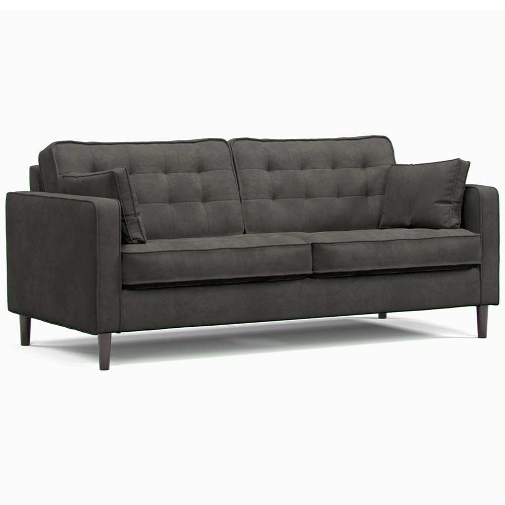 Eden 3 Seater Graphite Chenille Sofa Image 2