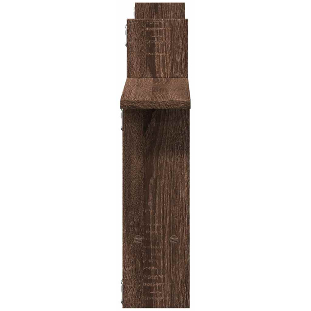 vidaXL 50 x 12 x 50cm Set of 2 Brown Oak Wall Shelf Image 5