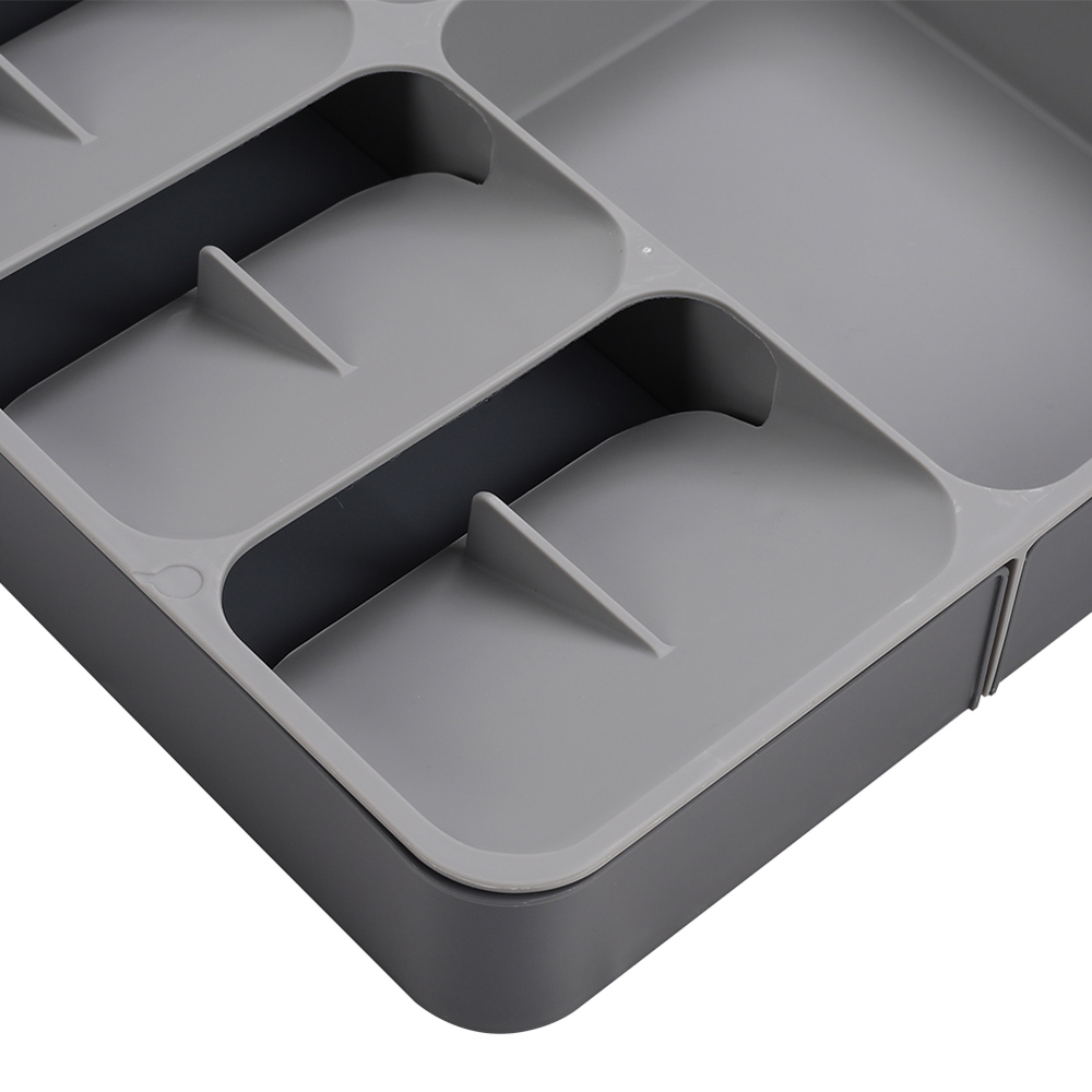 Living and Home Grey Expandable Cutlery Tray Image 7