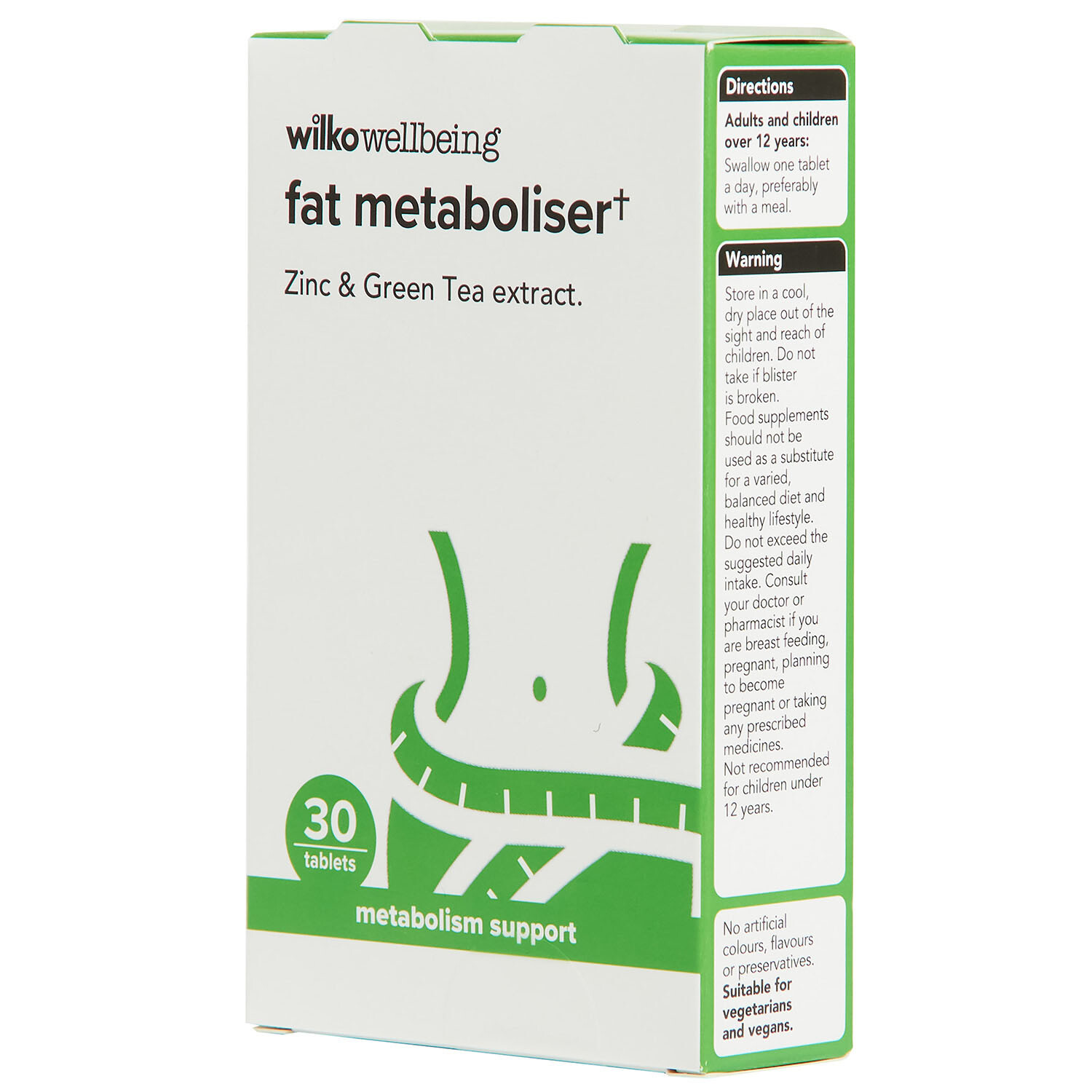 Pack of 30 Fat Metaboliser Tablets - White and Green Image 2