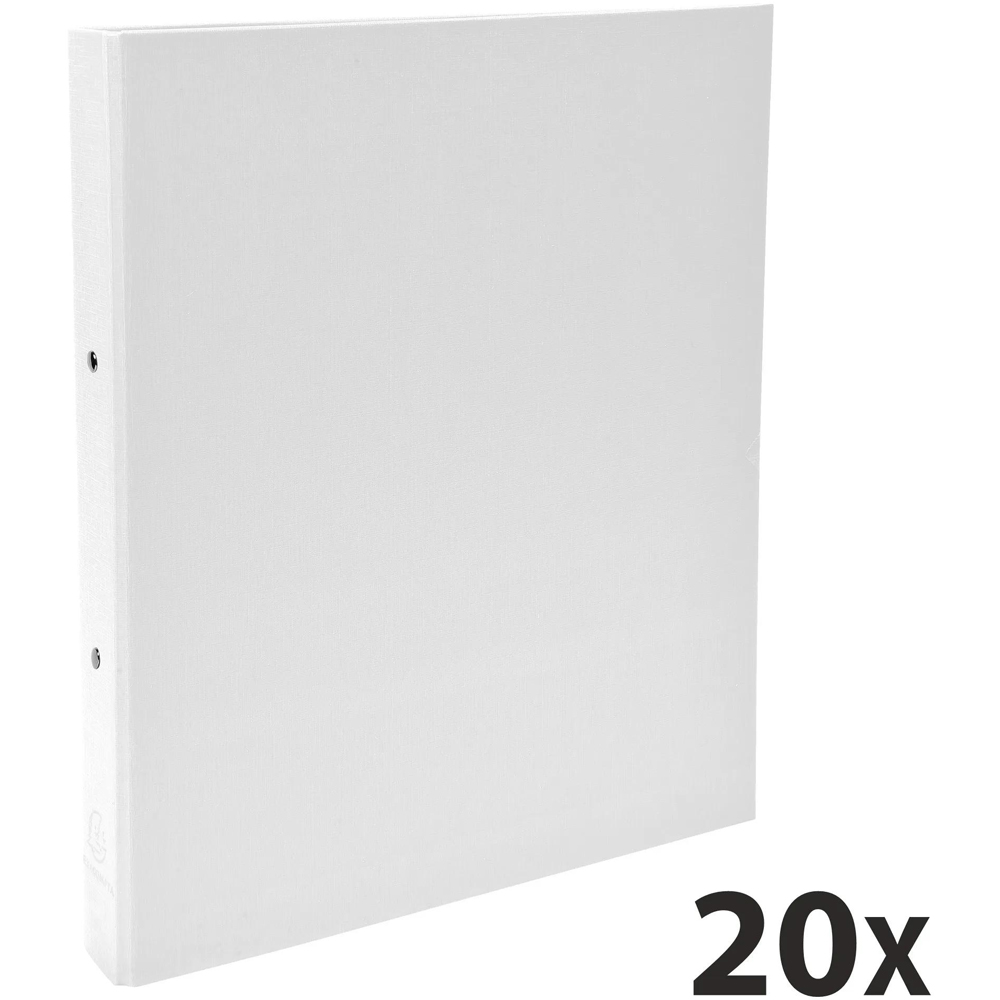 Exacompta A4 White 40mm Spine 2 Ring Binder 20 Pack Image 3