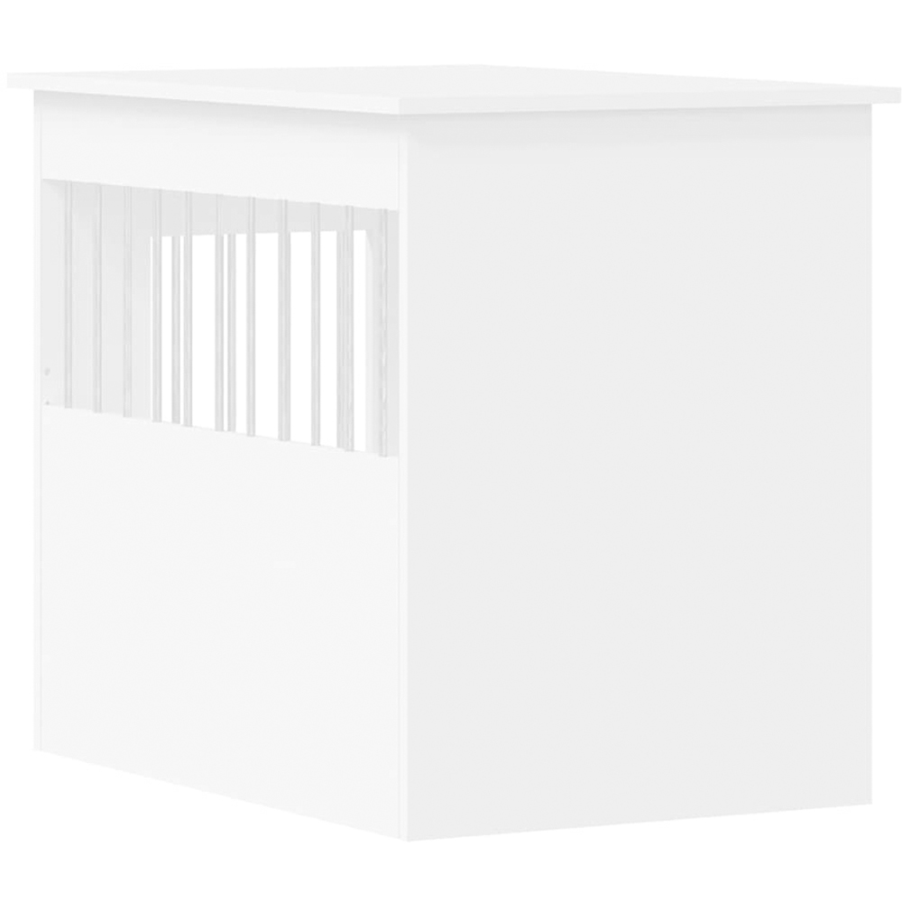 vidaXL White Processed Wood Dog Crate Furniture 55 x 80 x 68cm Image 8