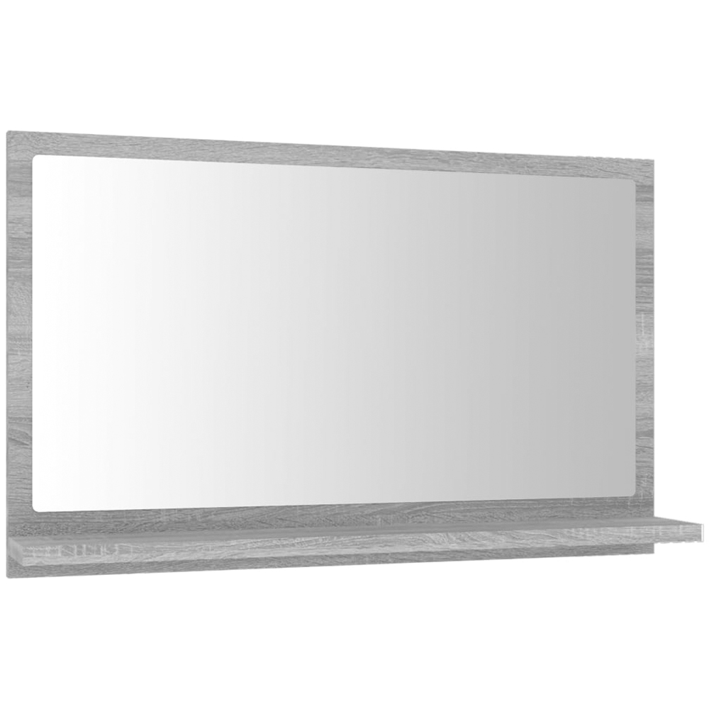 vidaXL Single Shelf Grey Sonoma Bathroom Mirror Image 1