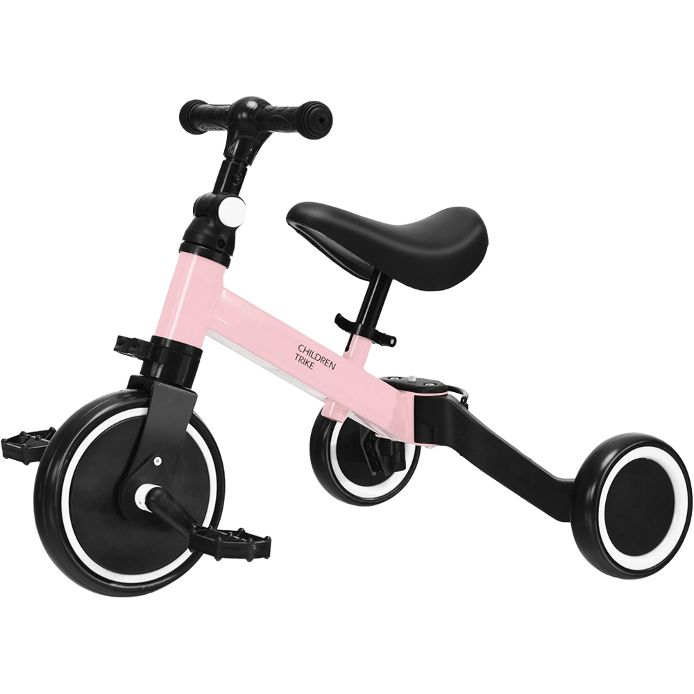 Costway Kids Pink Convertible Balance Bike with Detachable Pedal Image 1