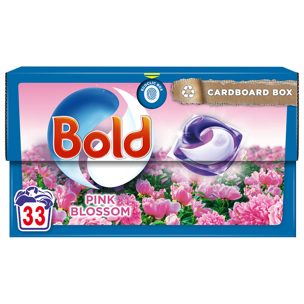 Bold All in 1 Pods Pink Blossom Washing Liquid Capsules 33 Washes Image 1