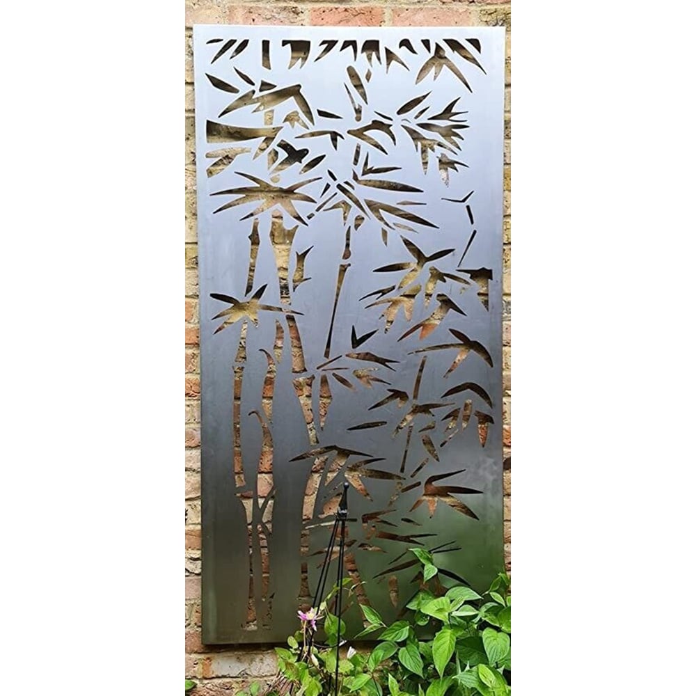 Inspirational Gifting Bamboo Decorative Steel Screen Wall Art 6 x 3ft Image 3