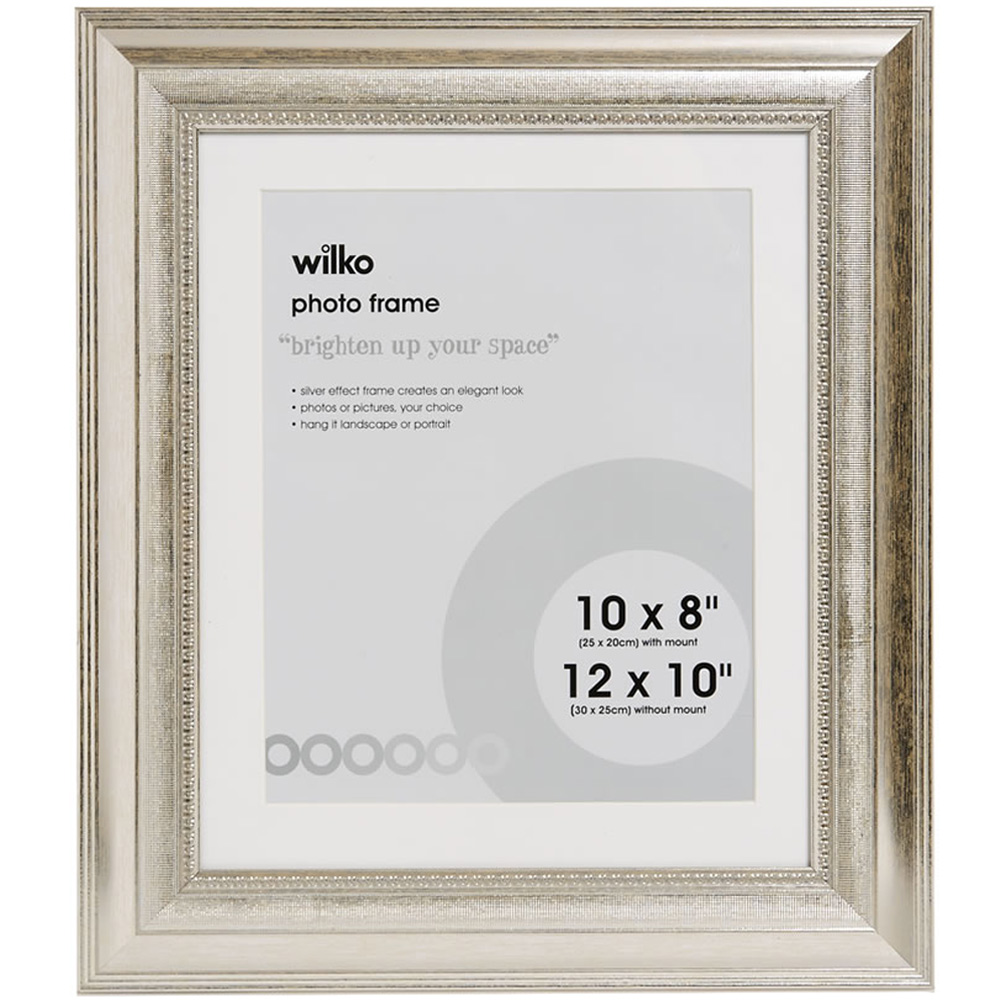 Wilko Dorchester Silver Photo Frame 12 x 10 Inch Image 1