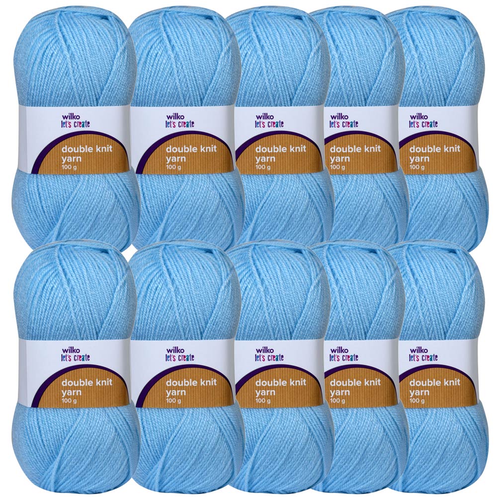 Wilko Double Knit Yarn Baby Blue 100g Image 3