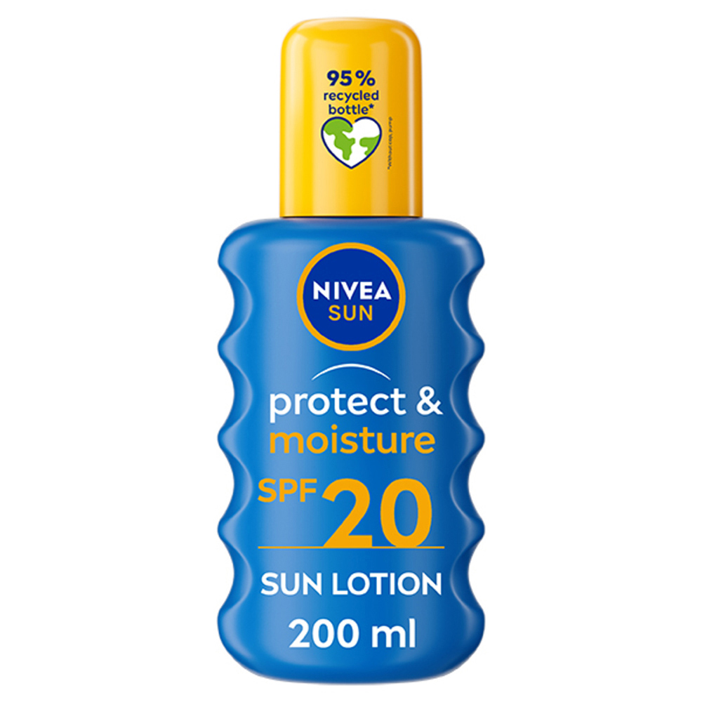 Nivea Sun Protect and Moisture Sun Cream Spray SPF20 200ml Image 1