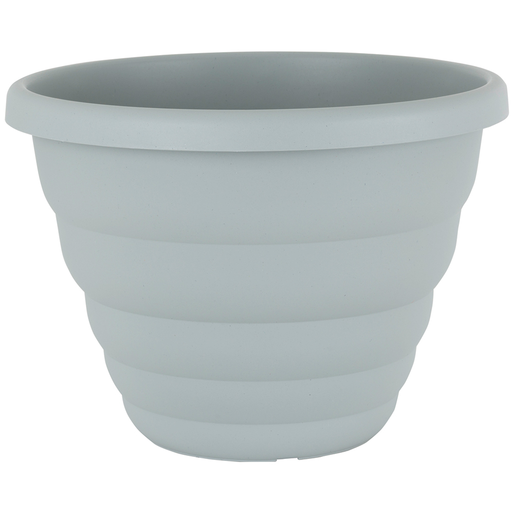 Wham Beehive Cement Grey Round Recycled Plastic Pot 48cm 4 Pack Image 3