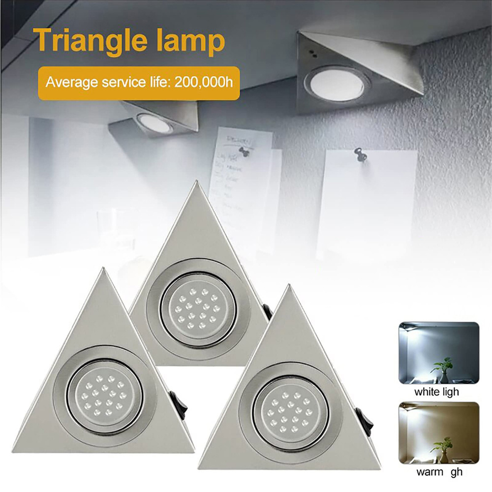 ATEK Warm White LED Triangle Under Cabinet Light Image 5