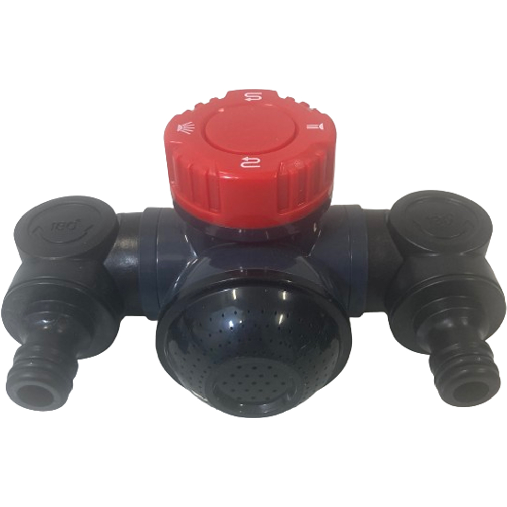 Avilo 3-Way Multi-Function Tap Connector with Twin Hose Outlet Image 3