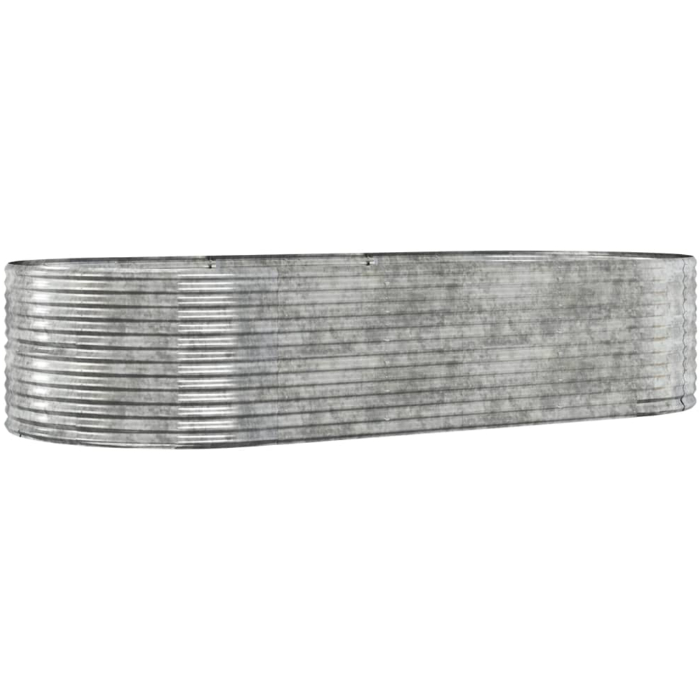 vidaXL Silver Galvanised Steel Raised Garden Bed 68 x 140 x 291cm Image 1
