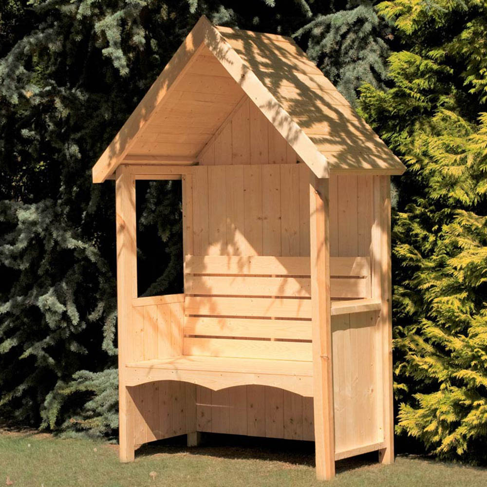 Shire Forget Me Not 5 x 3ft Pressure Treated Arbour Image 1