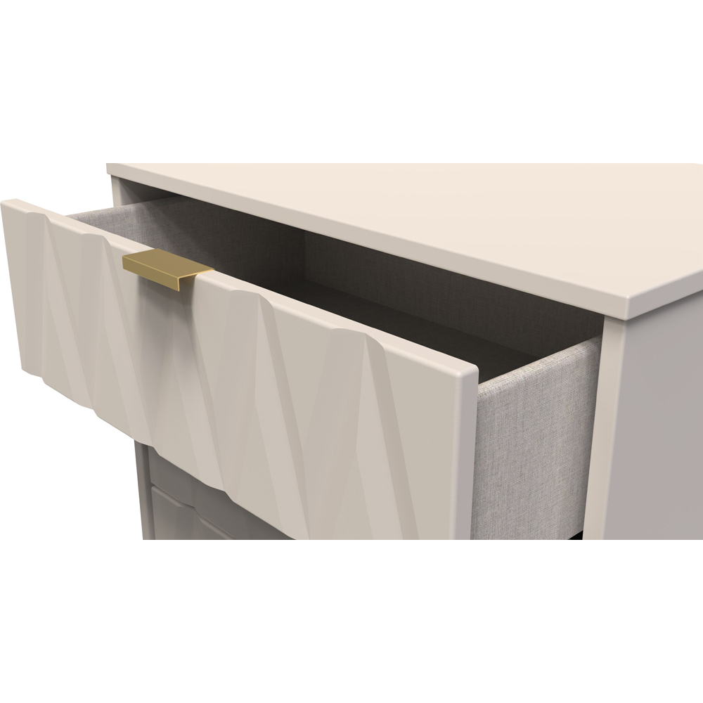 Crowndale Diamond 3 Drawer Kashmir Matt Midi Chest of Drawers Ready Assembled Image 5