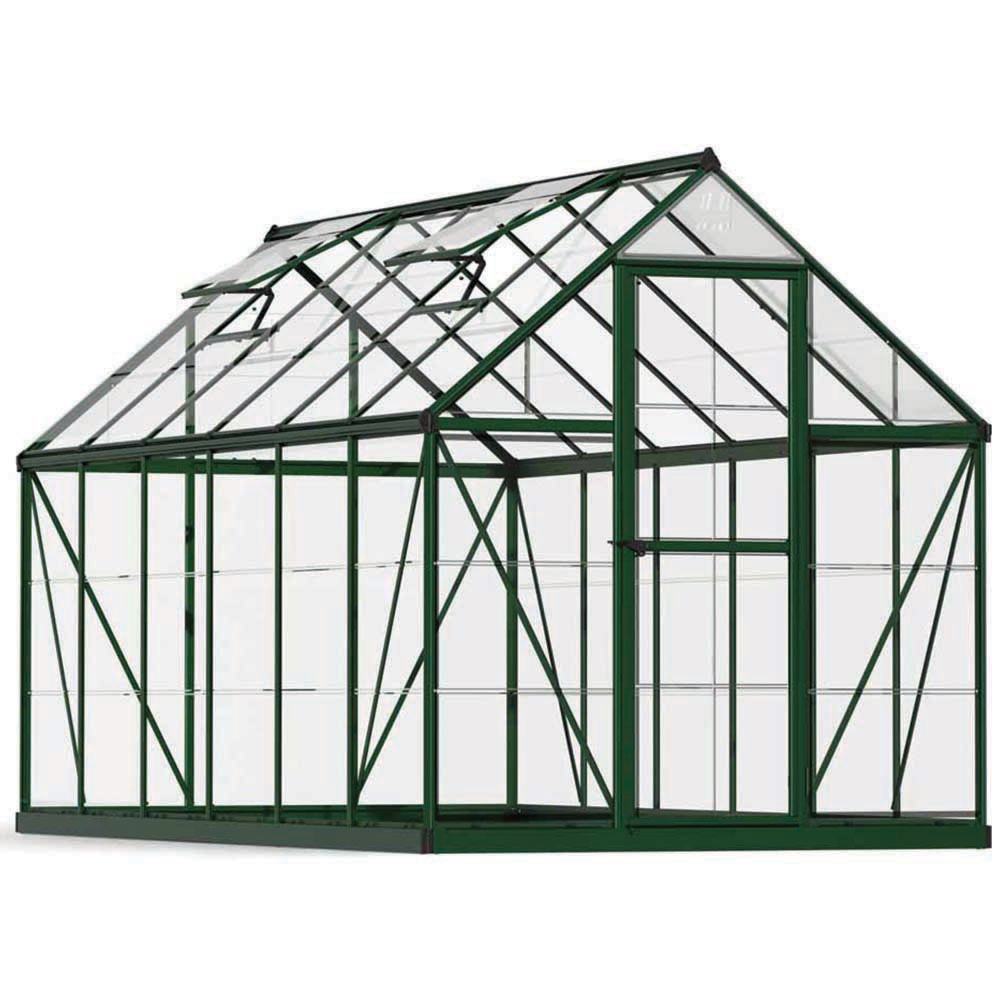 Palram Canopia Harmony Green Polycarbonate 6 x 12ft Greenhouse Image 1