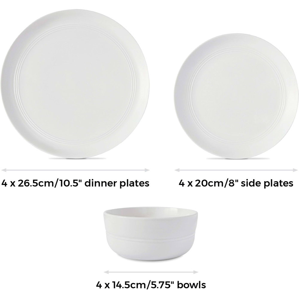 Tower 12 Piece Porcelain Dinnerware Set Image 9