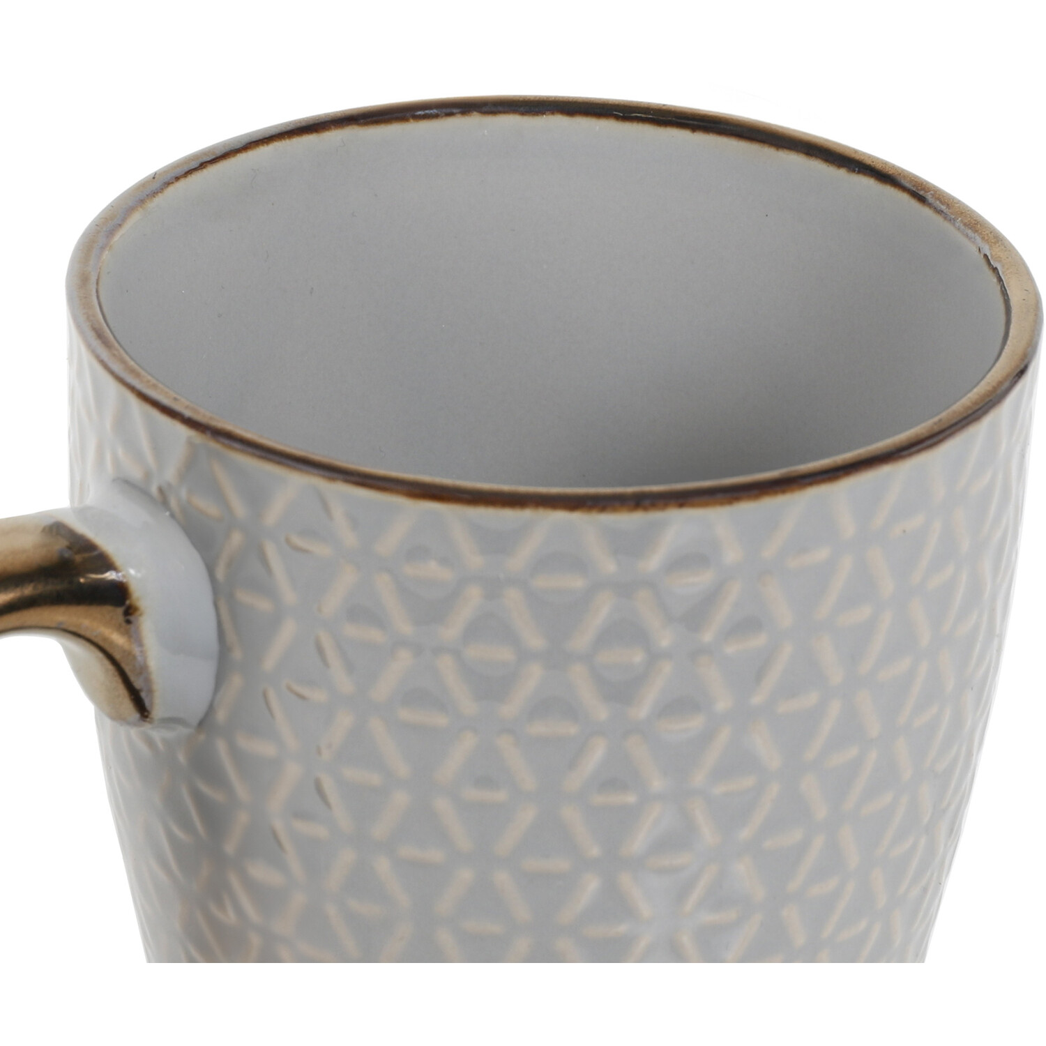 Jumbo Embossed Metallic Rim Mug Image 3