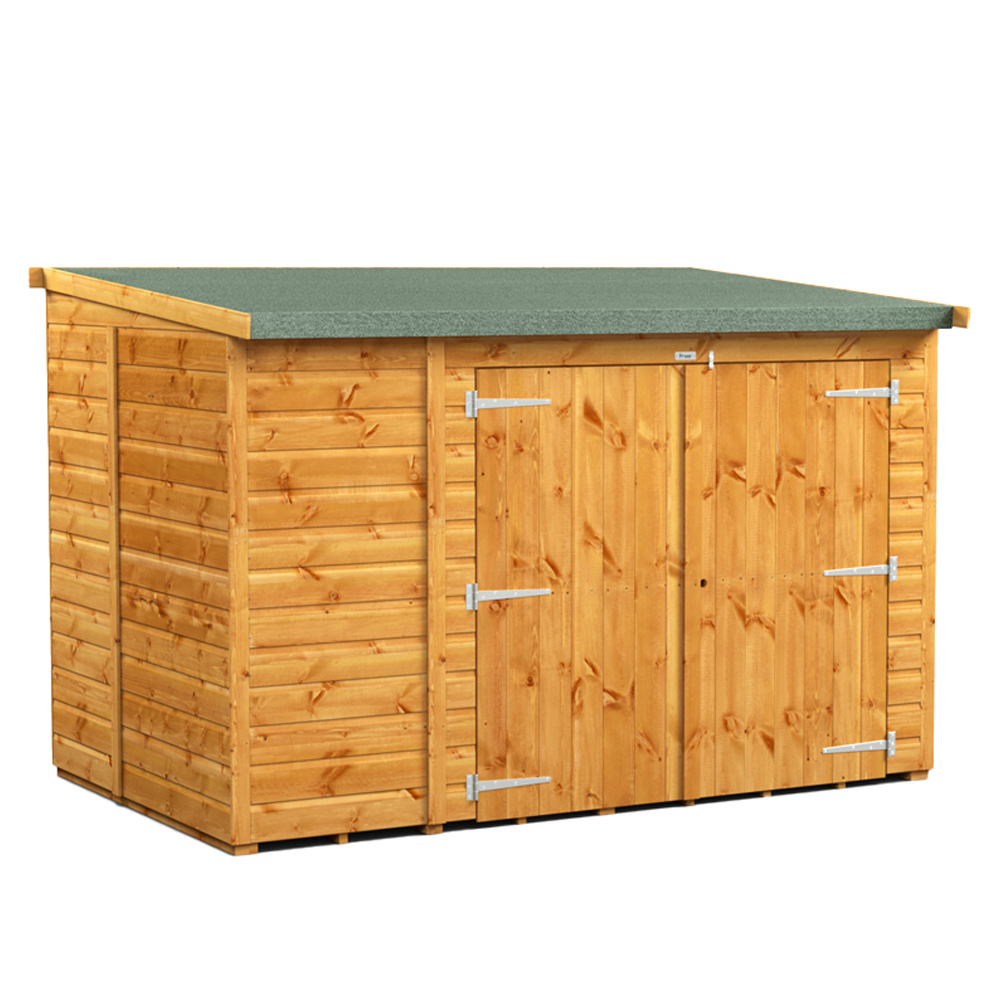 Power Sheds 8 x 5ft Double Door Pent Bike Shed Image 1