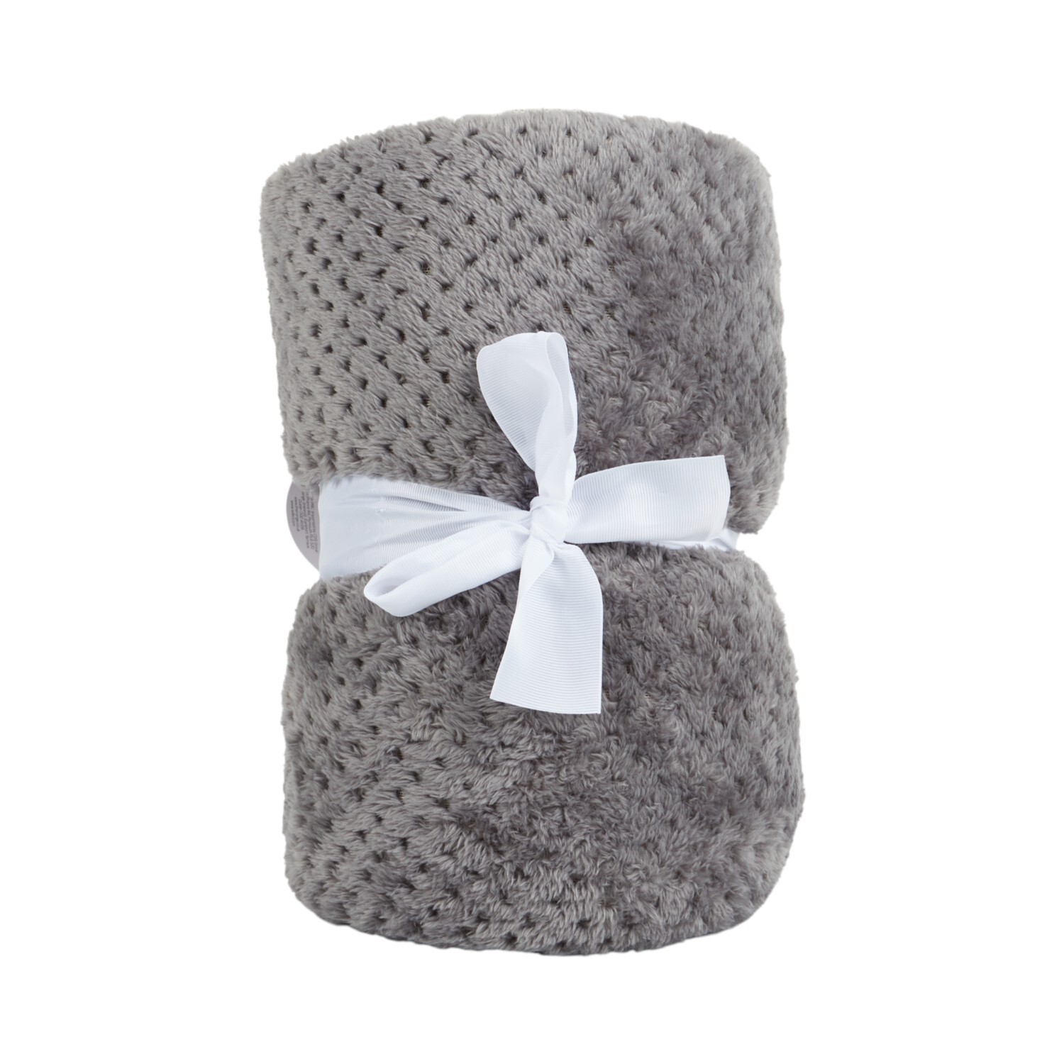 Waffle Soft Fleece Throw Grey Image 2