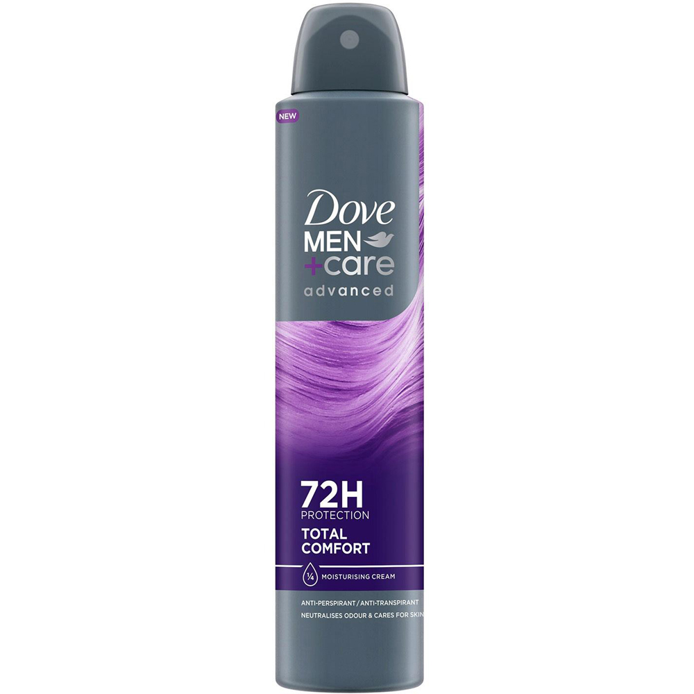 Dove Men+Care Total Comfort 72H Odour Protection Antiperspirant Spray 200ml 6 Pack Image 2