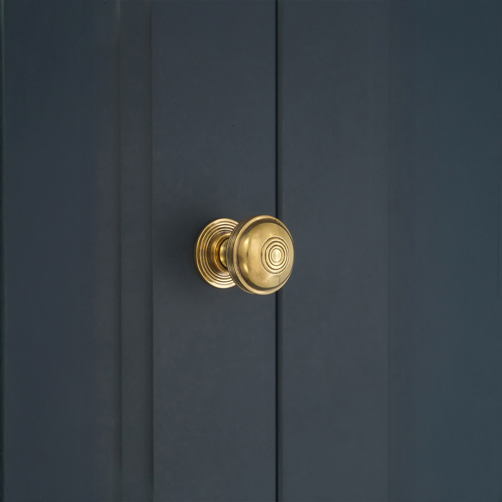 Spira Brass Preston Aged Brass Small 32mm Cupboard Knob Image 2