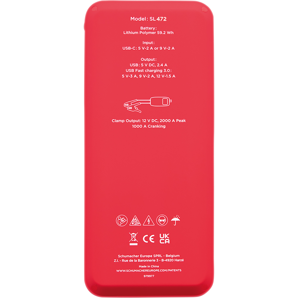 Schumacher SL472 12V Lithium Booster and Power Bank with Wireless Charging 1000PA Image 2
