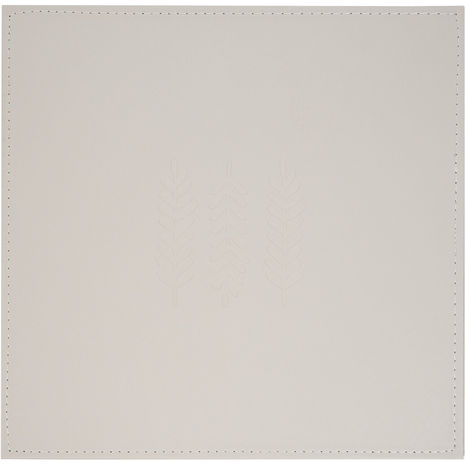Pack of 4 Nature Embossed Square Placemats - Grey Image 1