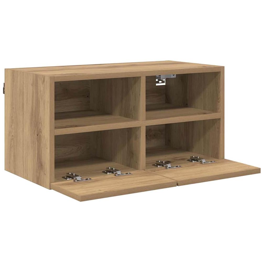 vidaXL 2 Door 2 Shelf Artisan Oak Wall Mounted TV Unit Set of 2 Image 5