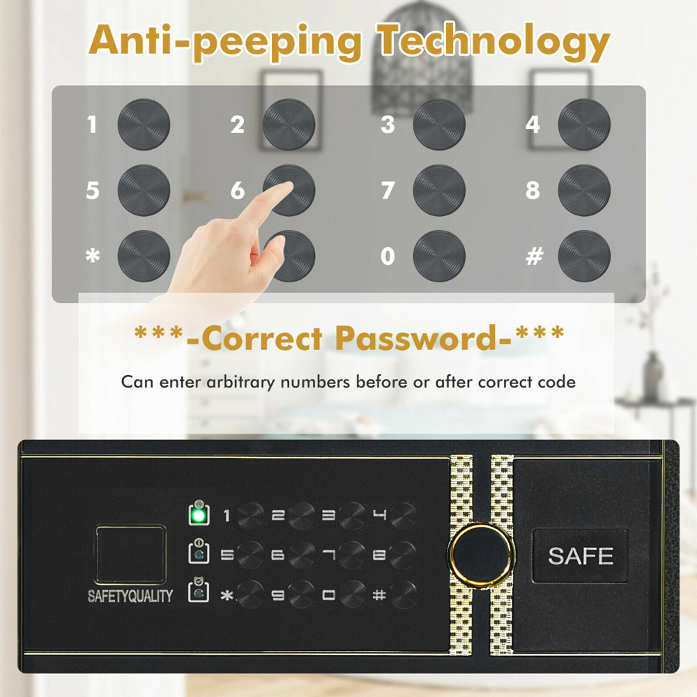 Costway 3 Way Opening Electronic Safe Box Image 5