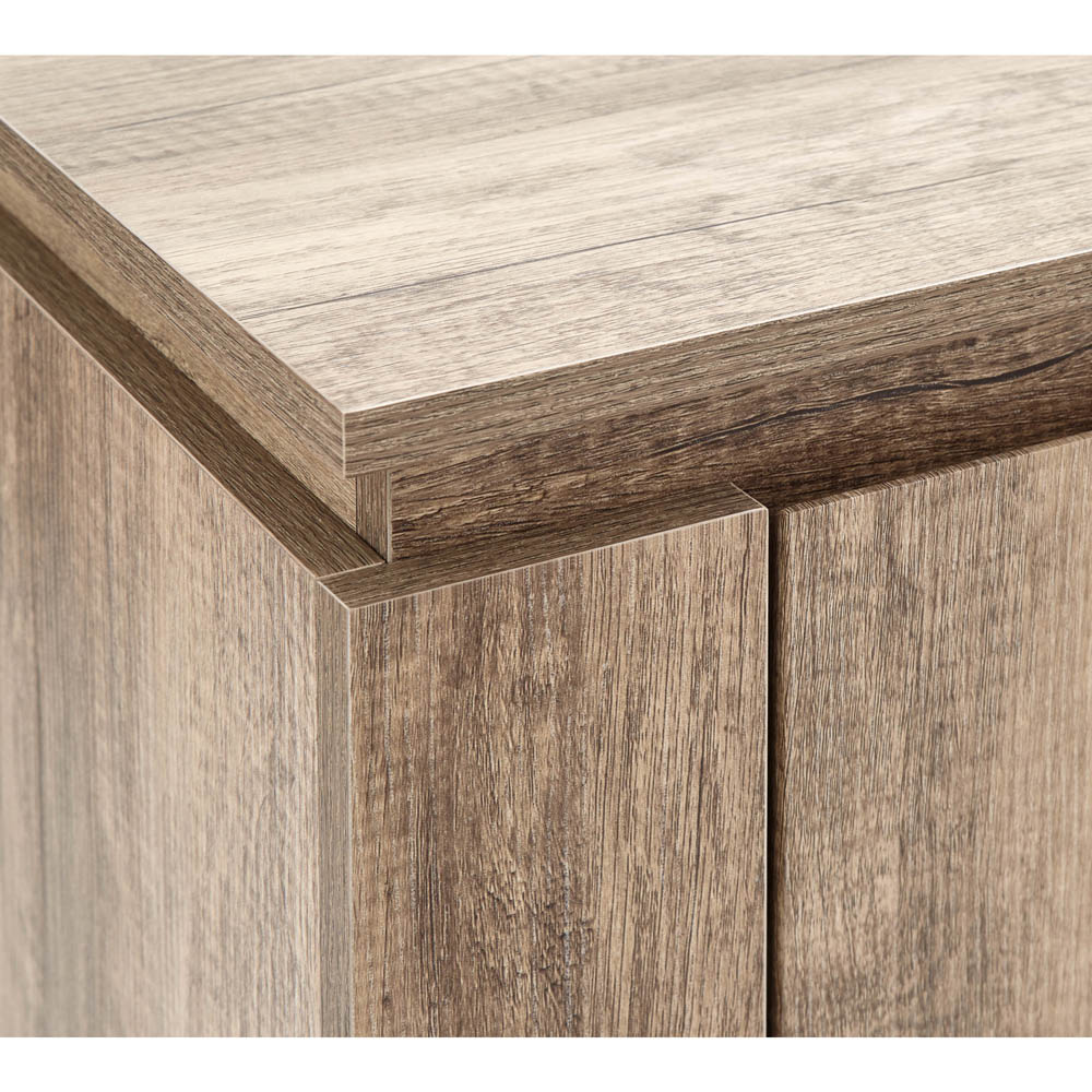 GFW Canyon 2 Door 3 Drawer Oak Grey Sideboard Image 7