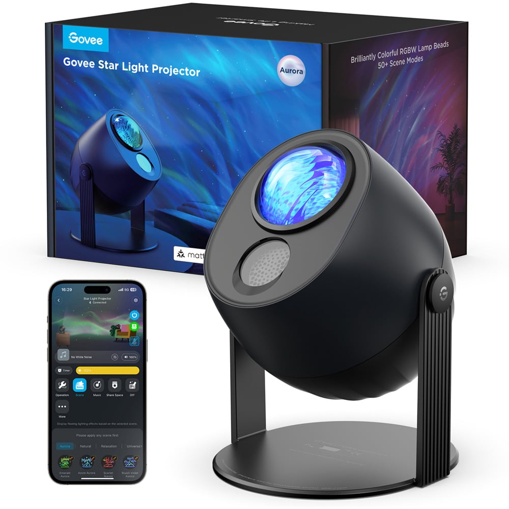Govee Dual RGBW LED Smart Aurora Star Light Projector Image 2