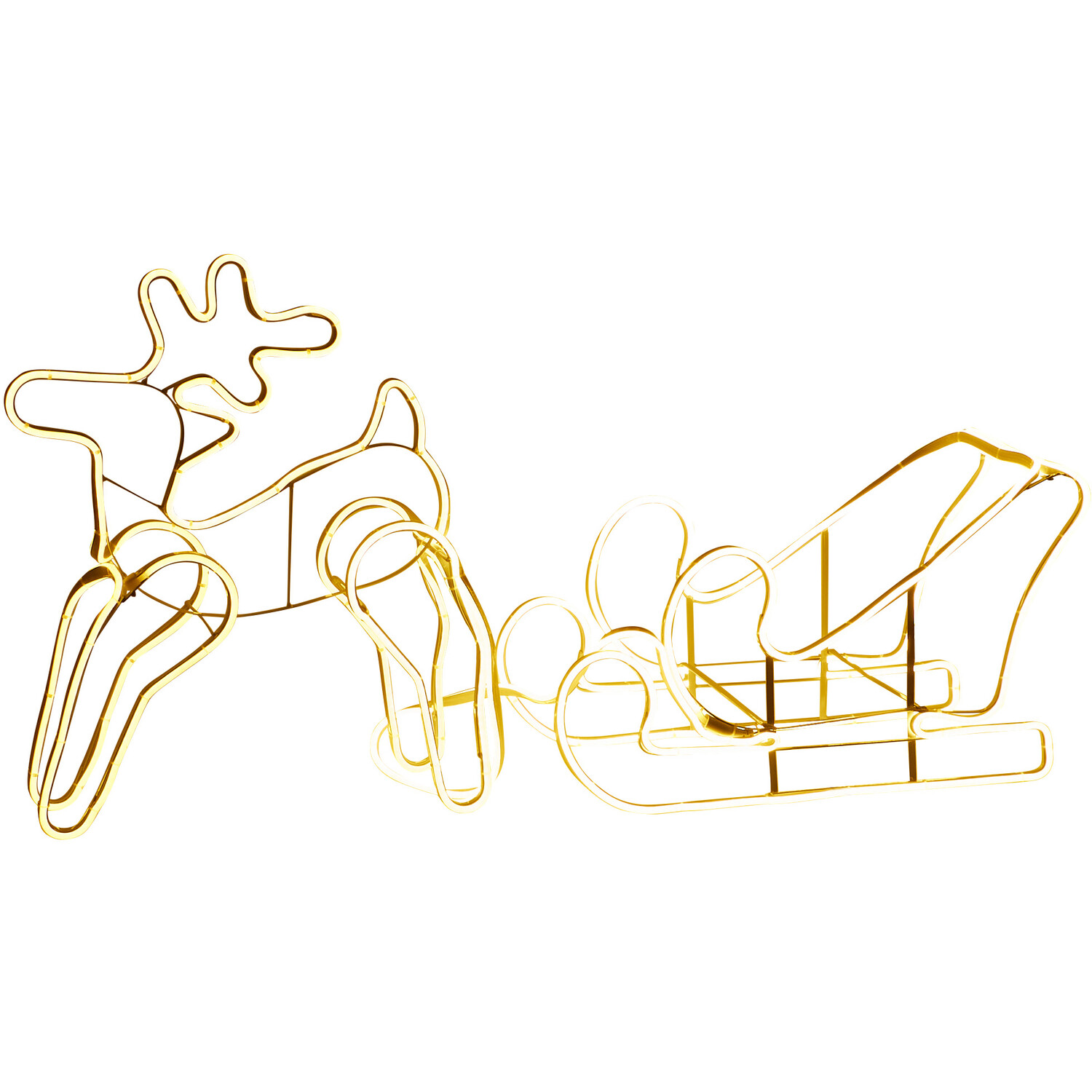 Neon Reindeer Sleigh Rope Light Image 4