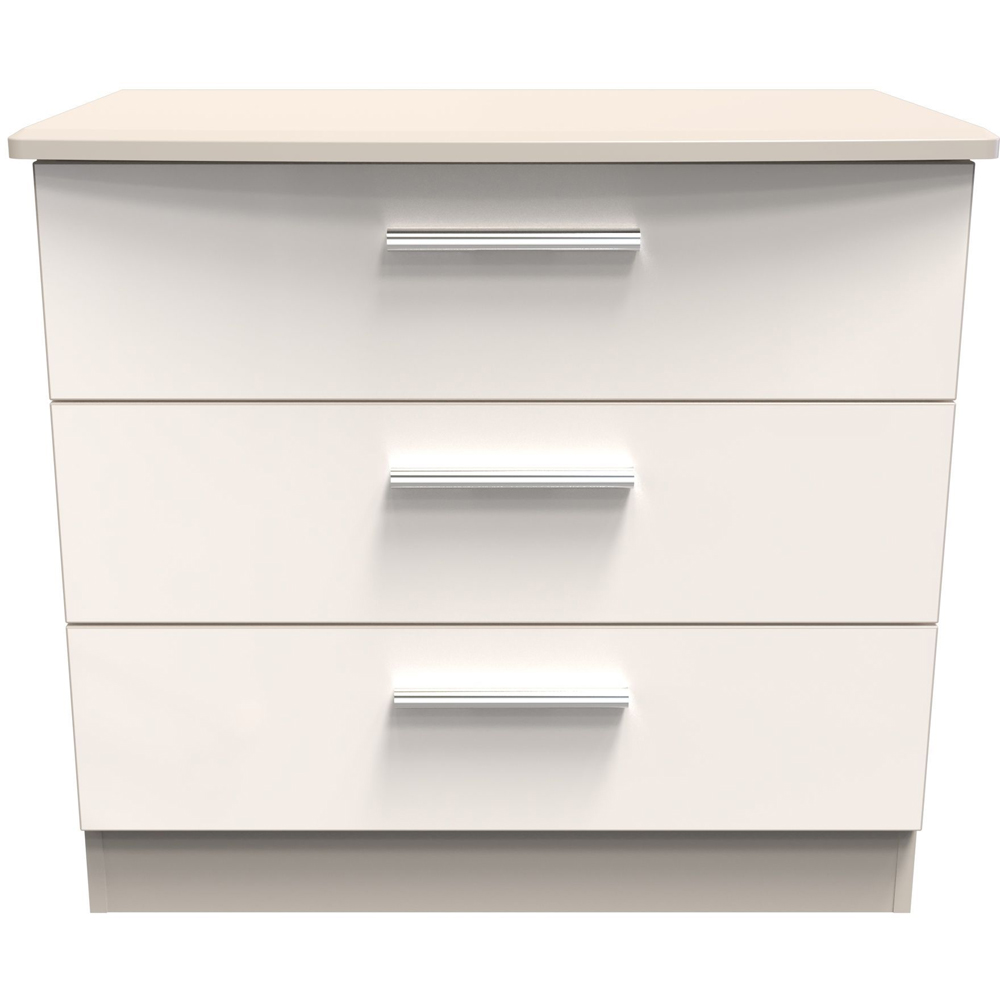 Crowndale Knightsbridge 3 Drawer Kashmir Gloss Chest of Drawers Ready Assembled Image 2