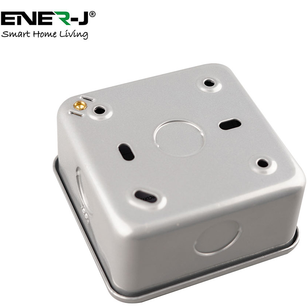 ENER-J 1 Gang 13A Metal Clad Single Switch Socket Image 4