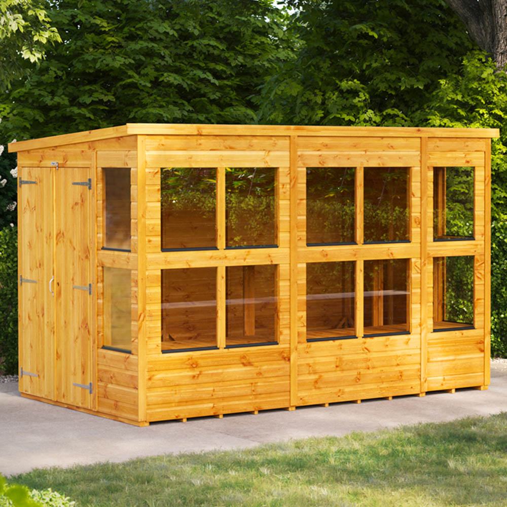 Power Sheds 10 x 6ft Double Door Pent Potting Shed Image 2