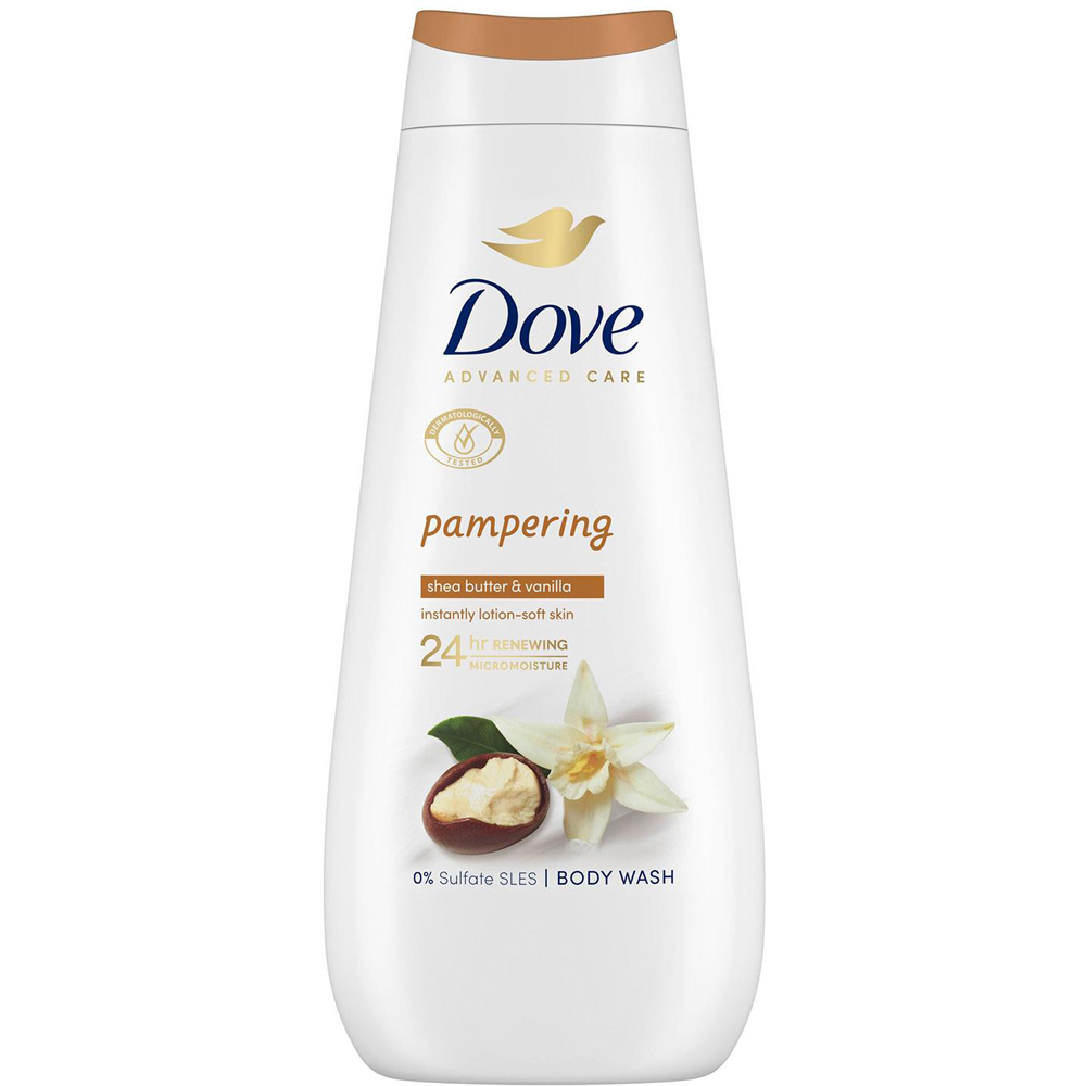 Dove Advanced Care Pampering Body Wash 400ml 8 Pack Image 2